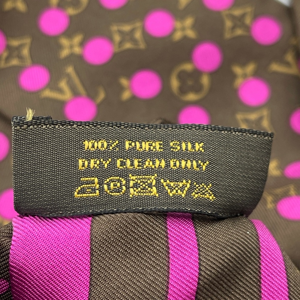 Louis Vuitton Perforated Dots Bandeau Neckerchief Scarf Chocker Twilly Wrap Rare - Picture 5 of 16